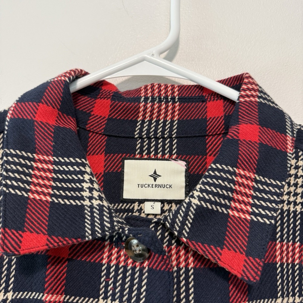 Tuckernuck Platt Ranch Shirt Jacket Shacket in Red Plaid Size Small - Picture 4 of 9